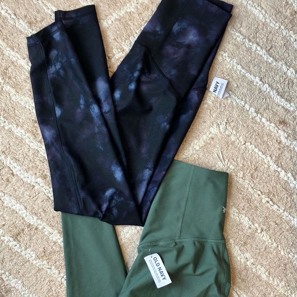 Two NWT old navy maternity leggings